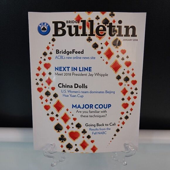 ACBL Bridge Bulletin 4 Magazines 2018 and 2017 - Picture 4 of 6